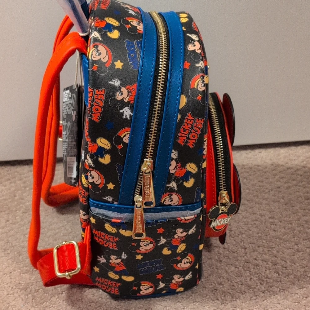 Loungefly Disney Classic Mickey Mouse Backpack - Black and Red NWT